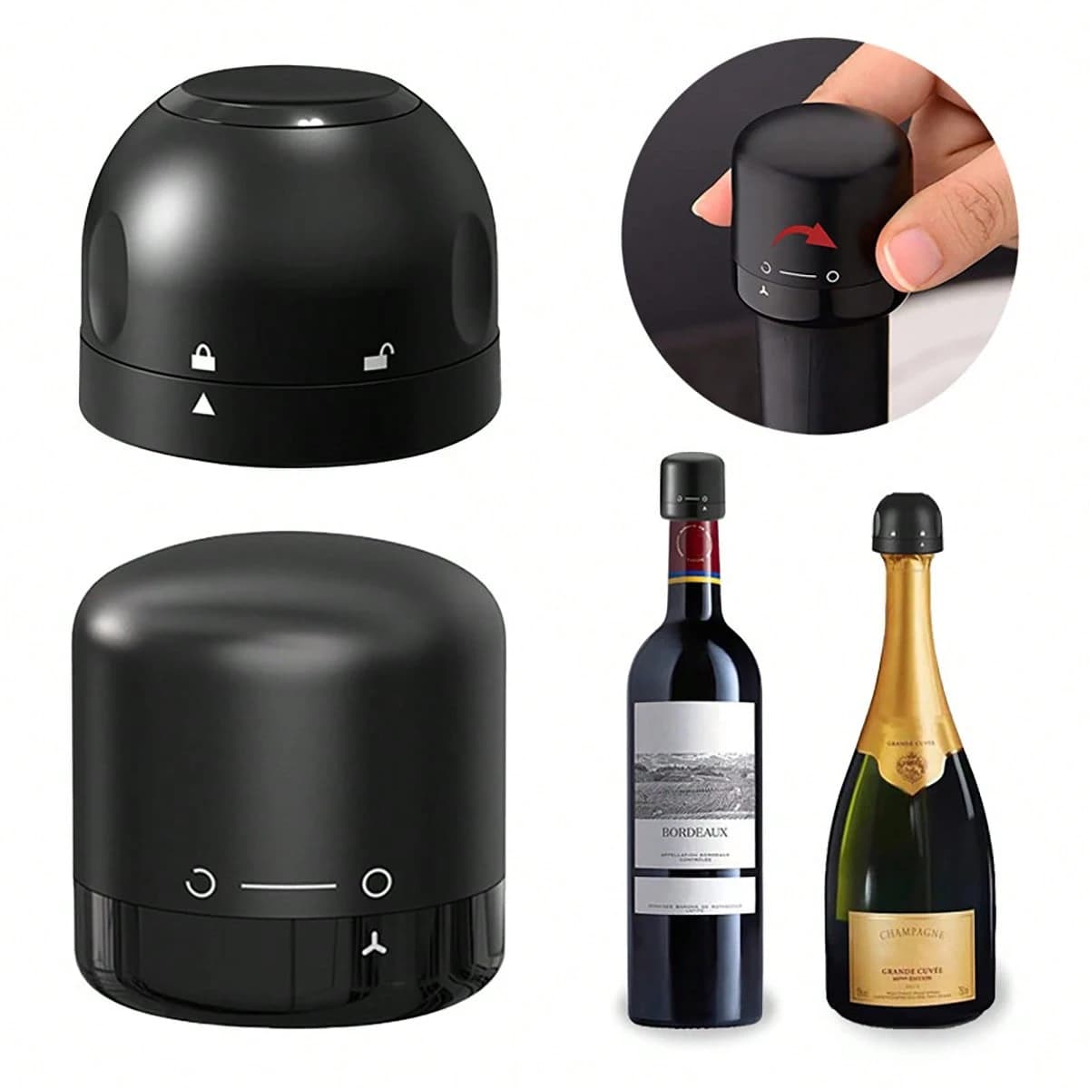 Reusable Vacuum Wine Stoppers