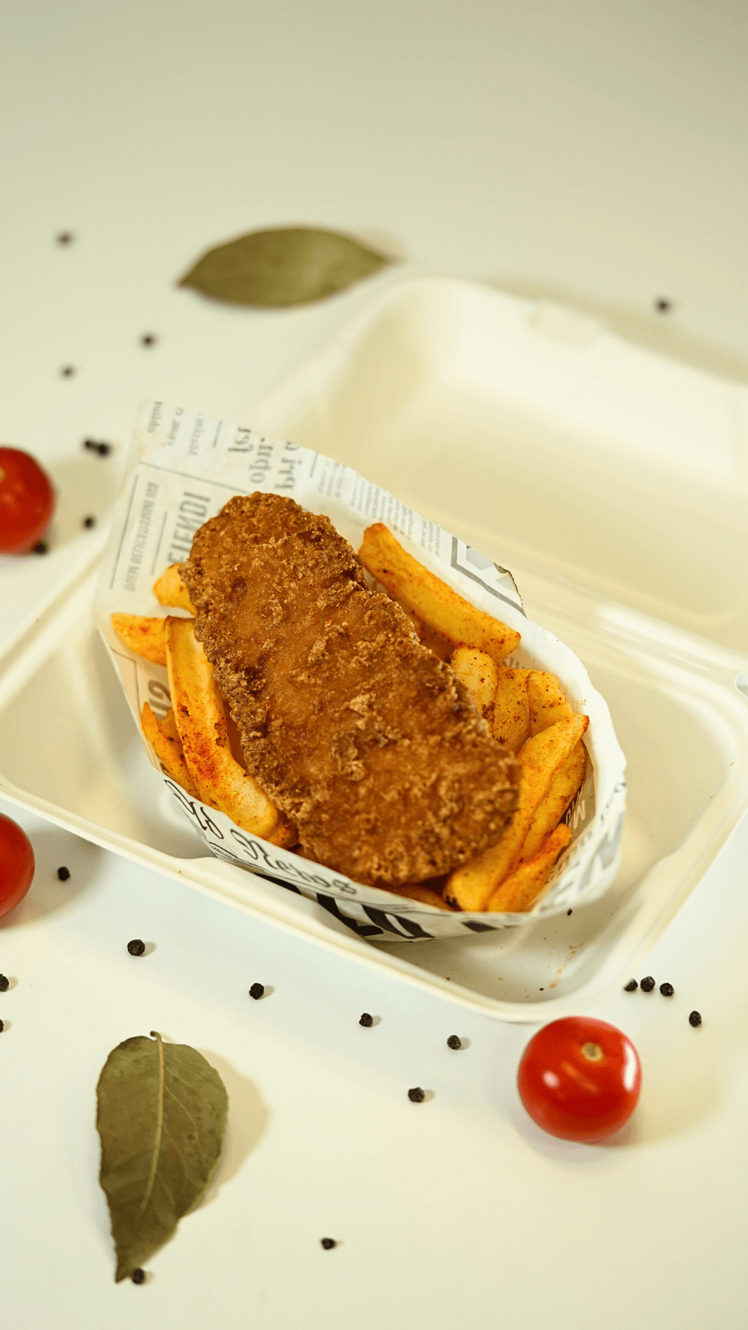 Деревенская картошка с шницелем