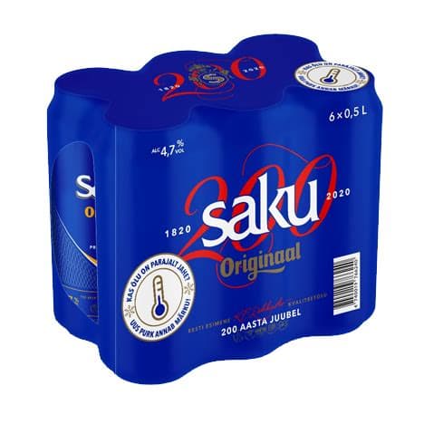 Saku Originaal 4,7% 50cl Klaas (tk)