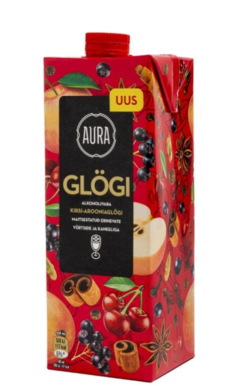 Aura Glögi Kirsi-aroonia 100cl Tetra