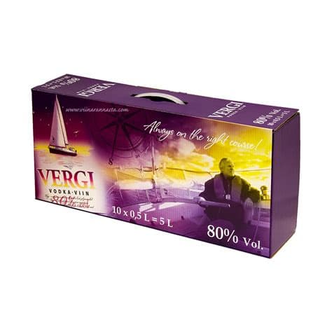 Vergi Vodka 80% 10x50cl (kst)