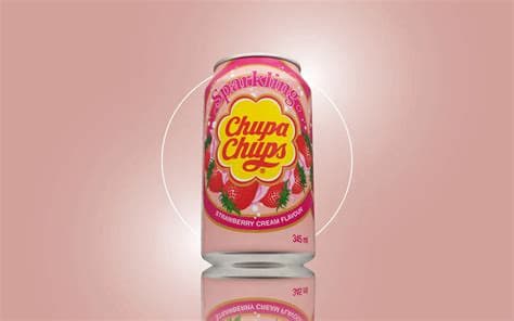 Chupa Chups Strawberry&cream 34,5cl Tin (tk)