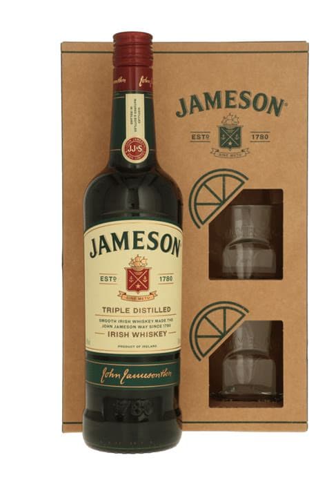 Kinkekomplekt Jameson 40% 70cl + 2 Klaasi (tk)