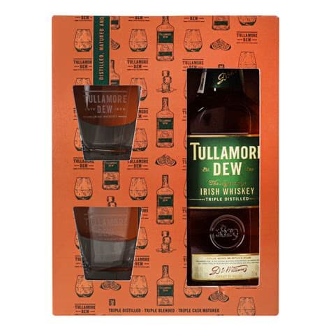 Kinkekomplekt Tullamore Dew 40% 70cl + 2klaasi (tk)
