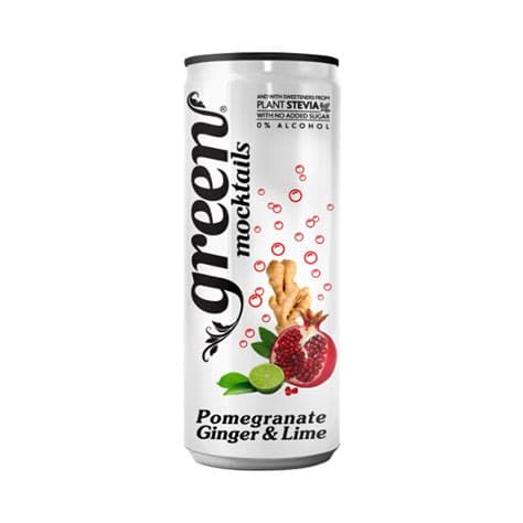 Green Pomegranate, Ginger & Lime 0.33 Sleek Can **