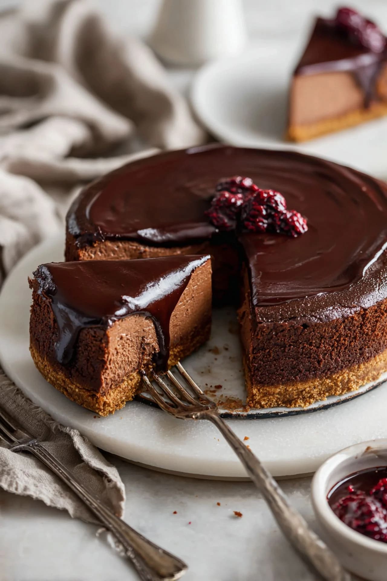 Домашний Шоколадный Чизкейк