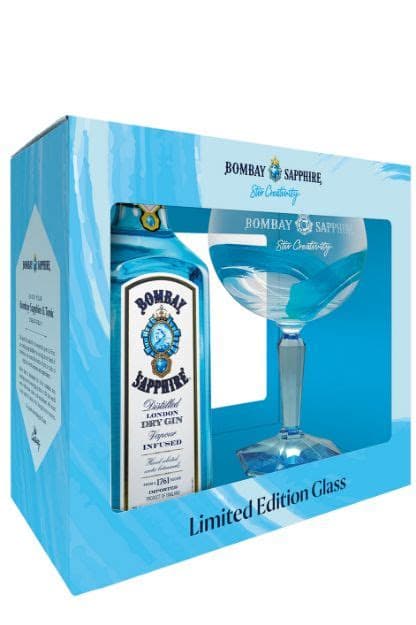 Bombay Sapphire Dry Gin 0,7l 40% Karbis Klaasiga