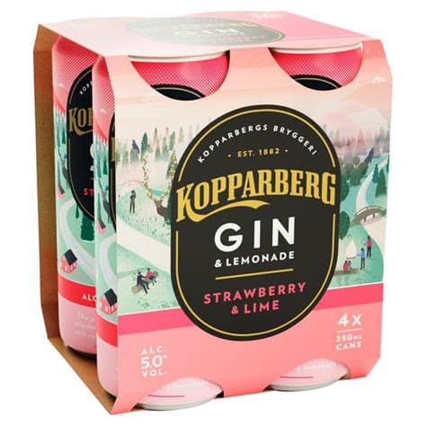 Kopparberg Gin & Lemonade, Strawberry & Lime