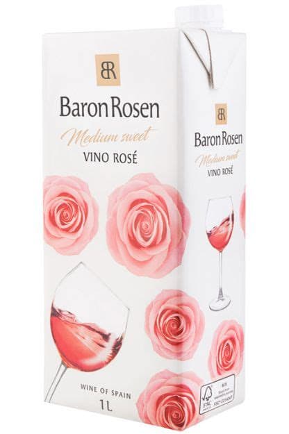 Baron Rosen Vino Rose Medium-sweet 10% 1l Tetra