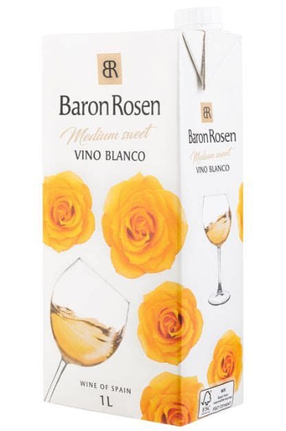 Baron Rosen Vino Blanco Medium-sweet 11% 1l Tetra