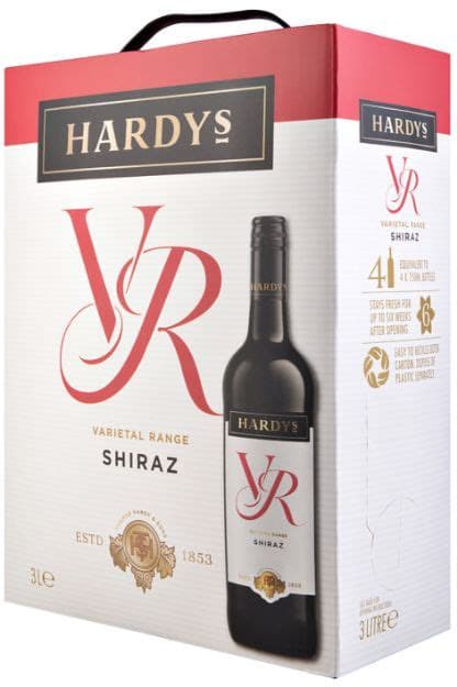 Hardys Vr Shiraz Bib 14% 3l